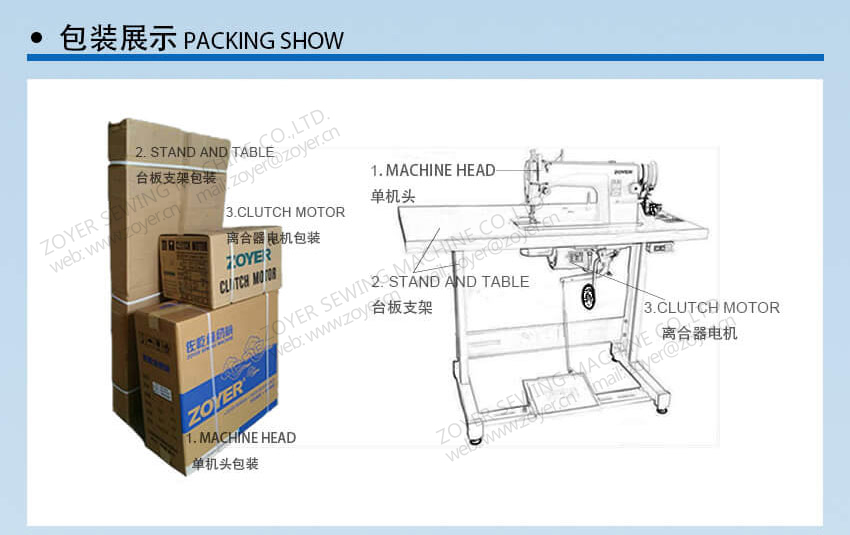 04 zoyer double needle lockstitch sewing machine packing 佐屹双针平缝机包装 875