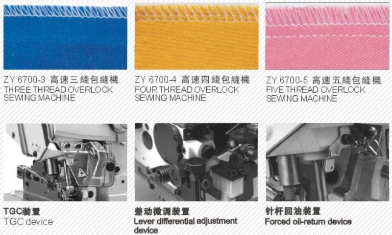 Zoyer Juki超级高速Overlock行业缝纫机(ZY6700)